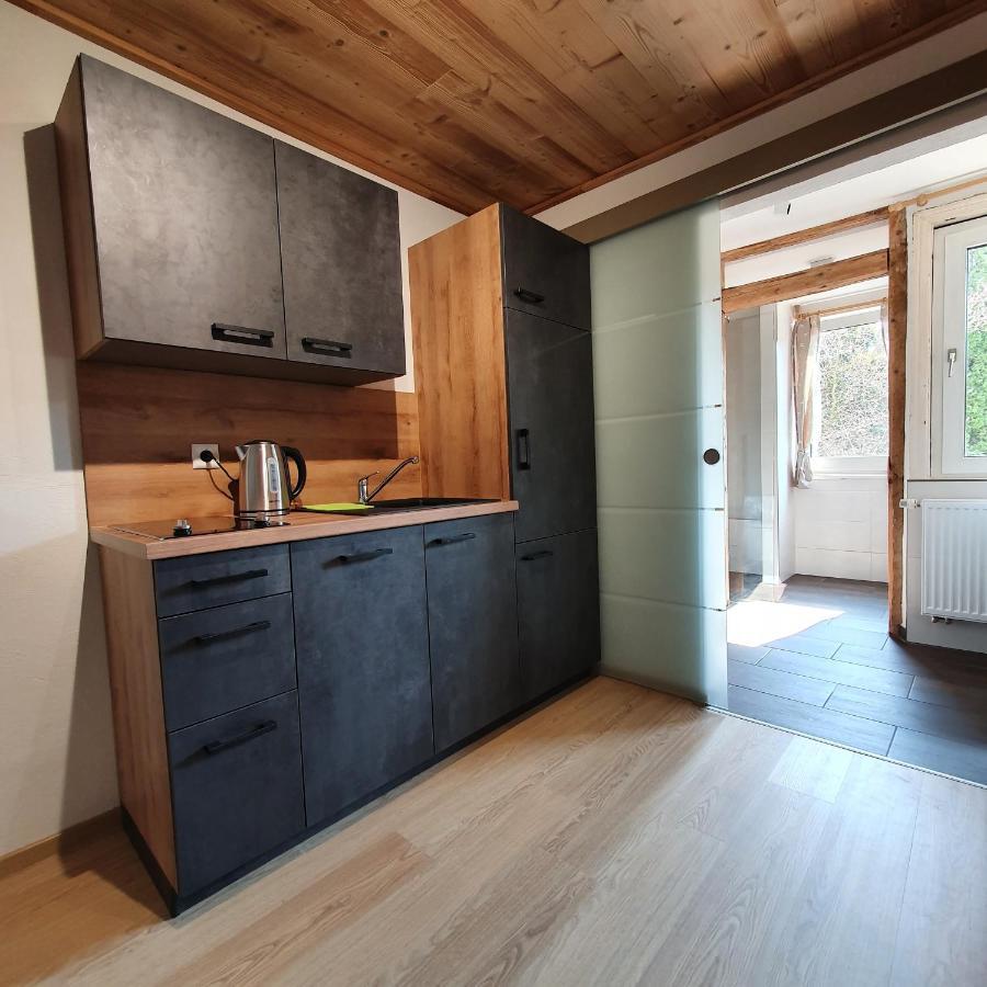 Alte Backstube - Ferienwohnung Huettenstube Und Ferienzimmer Auszeit Erkenbrechtsweiler Exterior foto