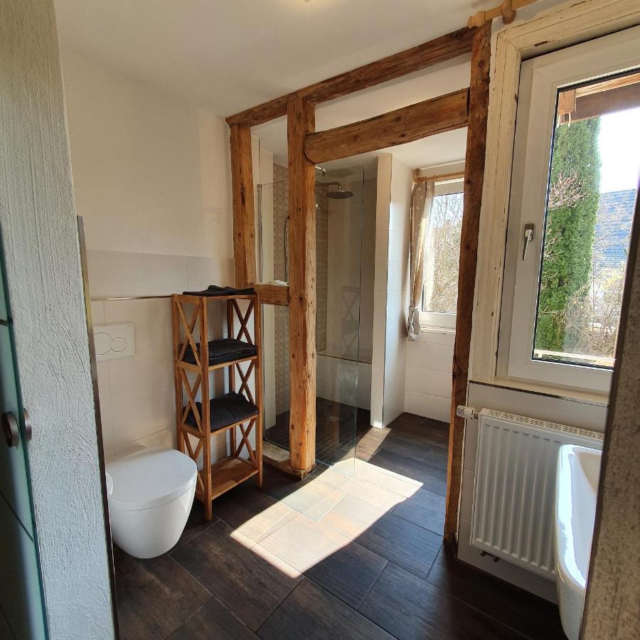 Alte Backstube - Ferienwohnung Huettenstube Und Ferienzimmer Auszeit Erkenbrechtsweiler Exterior foto